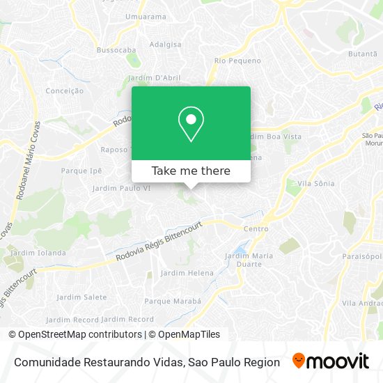 Comunidade Restaurando Vidas map