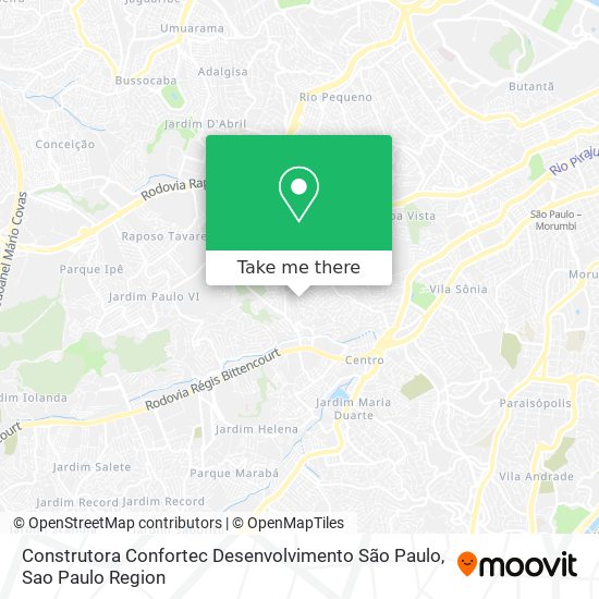 Mapa Construtora Confortec Desenvolvimento São Paulo