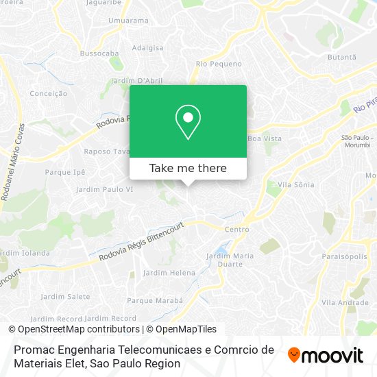 Promac Engenharia Telecomunicaes e Comrcio de Materiais Elet map