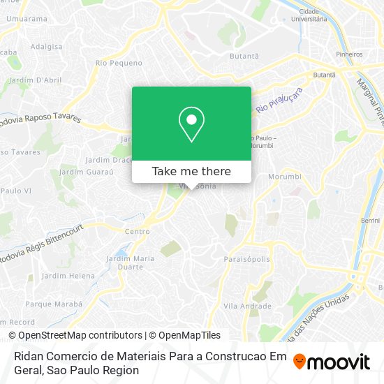 Ridan Comercio de Materiais Para a Construcao Em Geral map