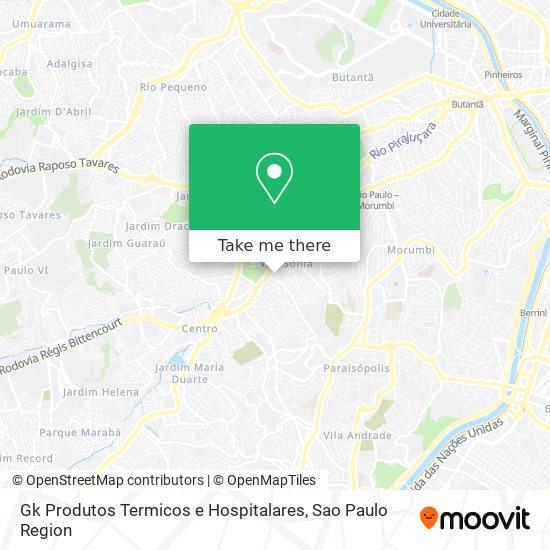 Gk Produtos Termicos e Hospitalares map