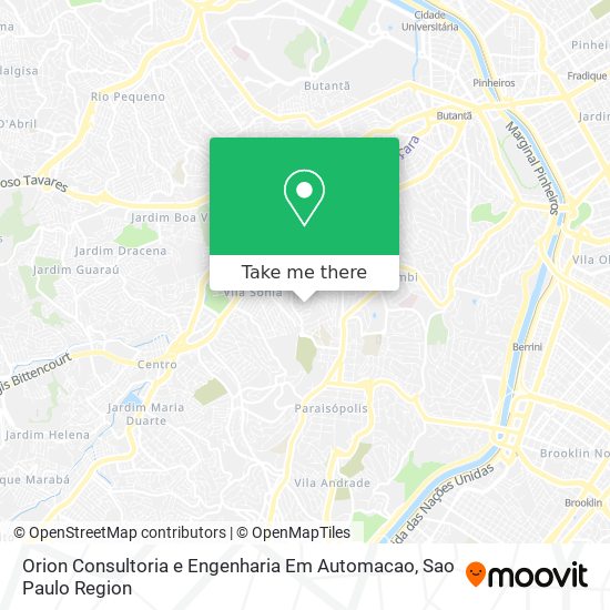 Mapa Orion Consultoria e Engenharia Em Automacao