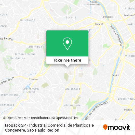 Mapa Isopack SP - Industrial Comercial de Plasticos e Congenere