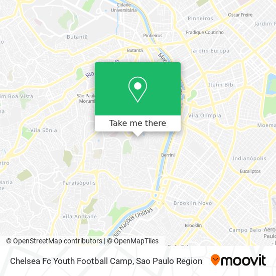 Mapa Chelsea Fc Youth Football Camp