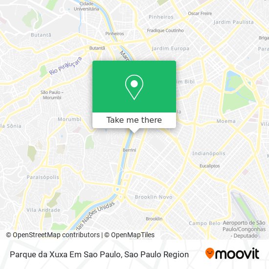 Parque da Xuxa Em Sao Paulo map