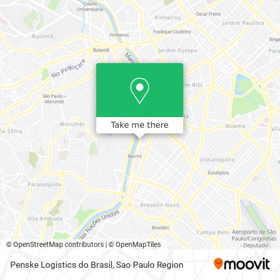 Penske Logistics do Brasil map