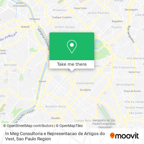 Mapa In Meg Consultoria e Representacao de Artigos do Vest