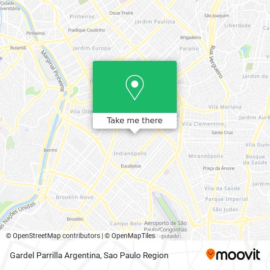 Mapa Gardel Parrilla Argentina