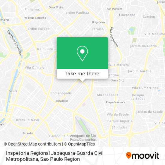 Inspetoria Regional Jabaquara-Guarda Civil Metropolitana map