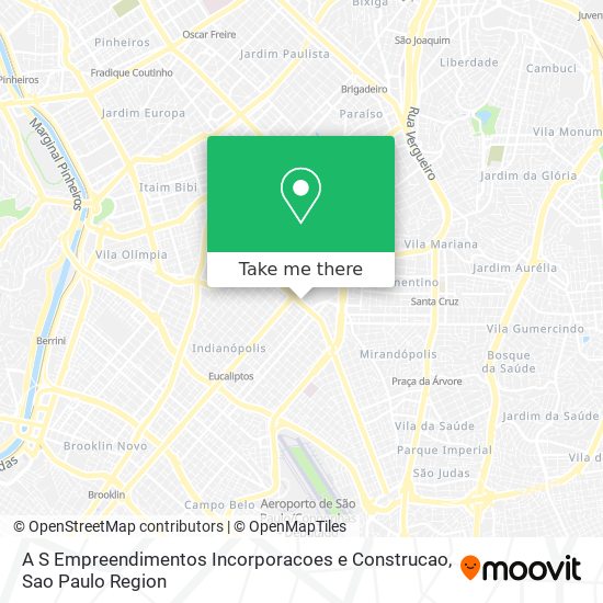 A S Empreendimentos Incorporacoes e Construcao map