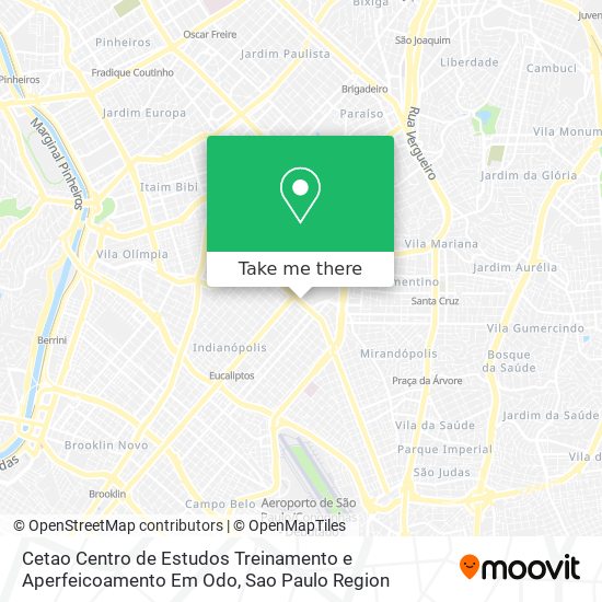 Cetao Centro de Estudos Treinamento e Aperfeicoamento Em Odo map