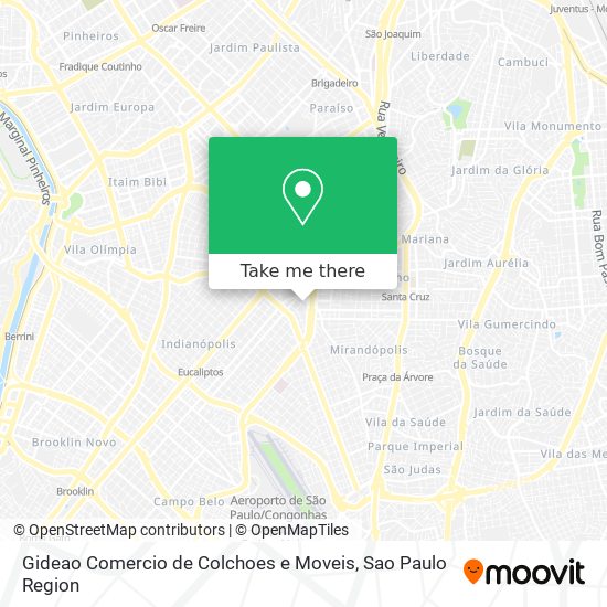 Gideao Comercio de Colchoes e Moveis map