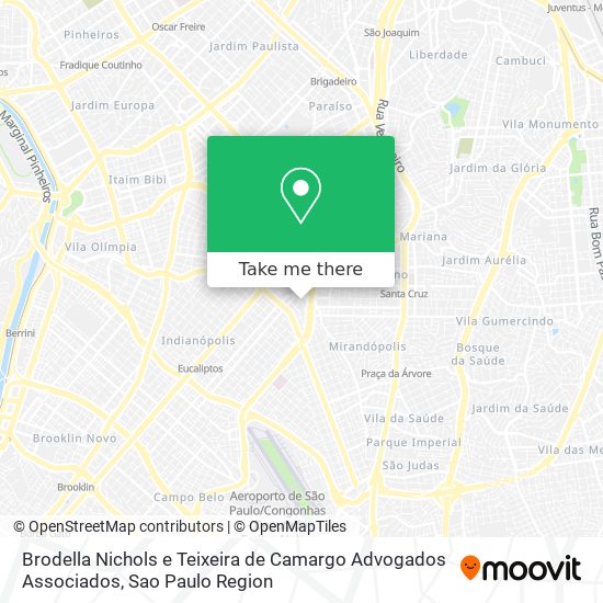 Mapa Brodella Nichols e Teixeira de Camargo Advogados Associados