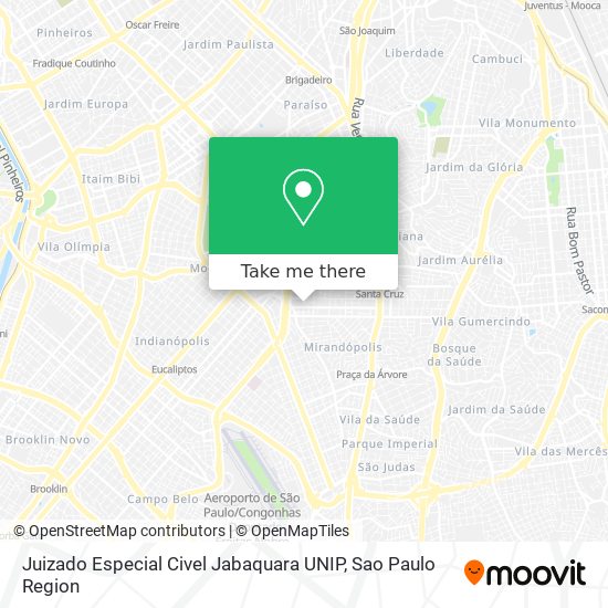 Juizado Especial Civel Jabaquara UNIP map