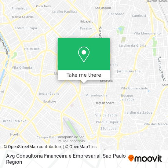 Mapa Avg Consultoria Financeira e Empresarial