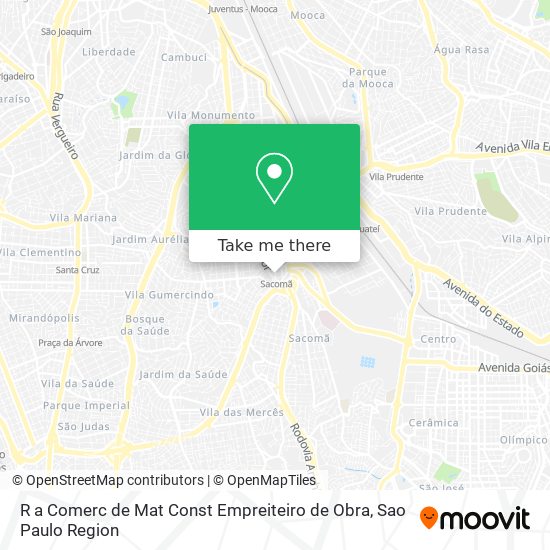 R a Comerc de Mat Const Empreiteiro de Obra map