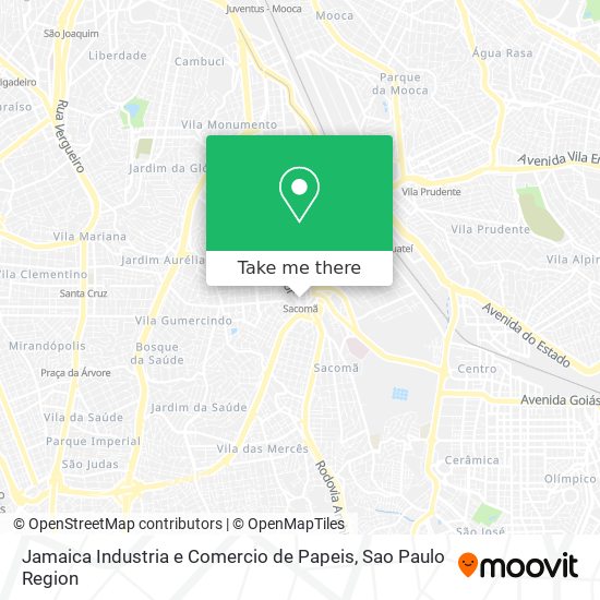 Mapa Jamaica Industria e Comercio de Papeis