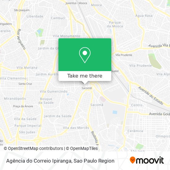 Agência do Correio Ipiranga map