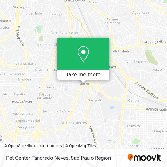 Mapa Pet Center Tancredo Neves