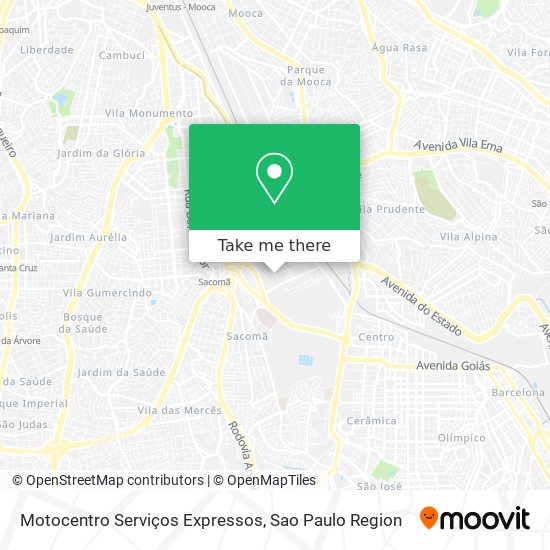 Mapa Motocentro Serviços Expressos