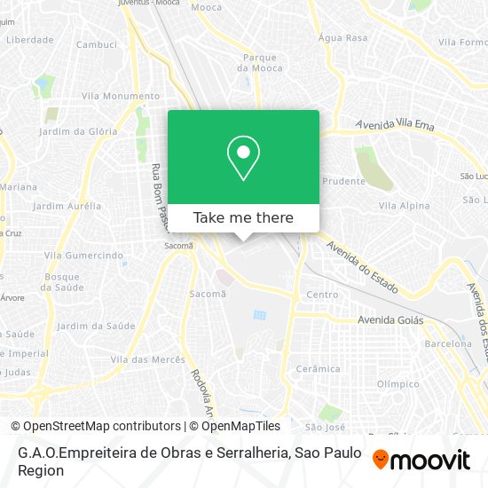 G.A.O.Empreiteira de Obras e Serralheria map