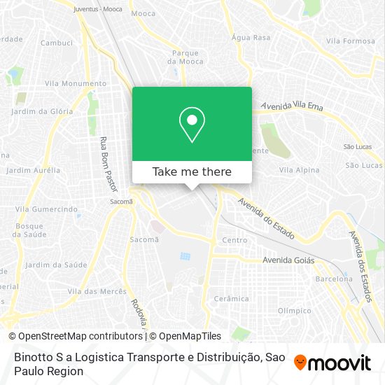 Mapa Binotto S a Logistica Transporte e Distribuição