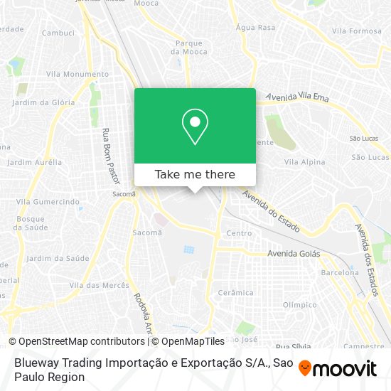 Mapa Blueway Trading Importação e Exportação S / A.