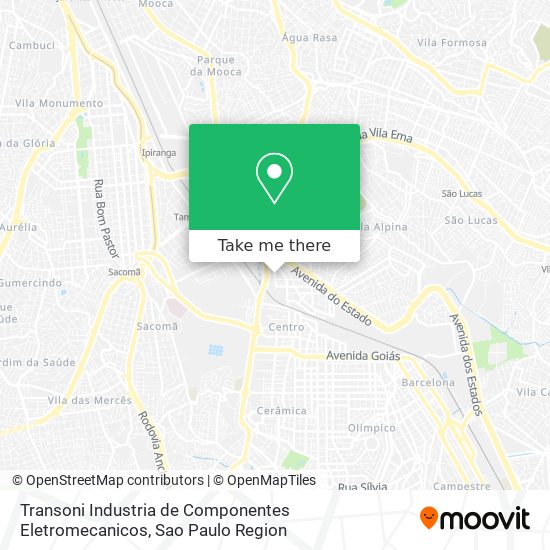 Mapa Transoni Industria de Componentes Eletromecanicos