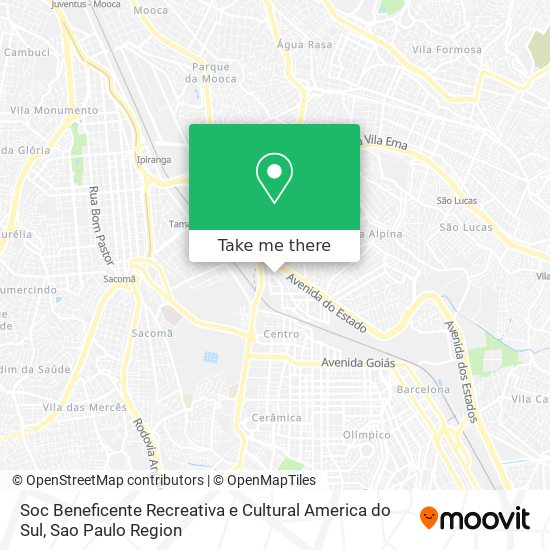 Mapa Soc Beneficente Recreativa e Cultural America do Sul