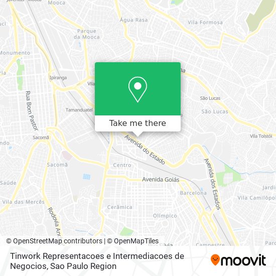 Mapa Tinwork Representacoes e Intermediacoes de Negocios