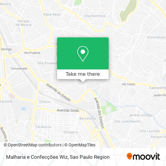 Malharia e Confecções Wiz map