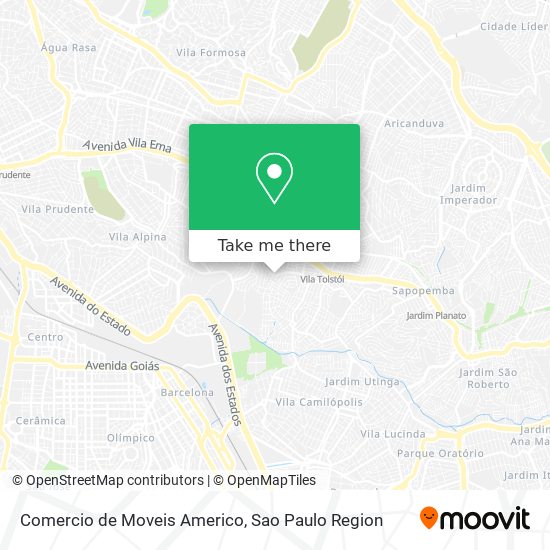 Comercio de Moveis Americo map