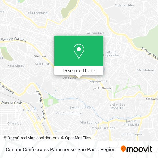 Mapa Conpar Confeccoes Paranaense