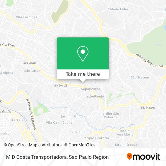 M D Costa Transportadora map
