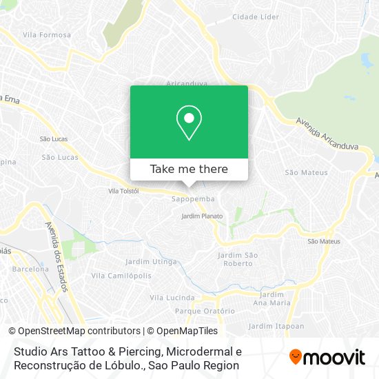 Studio Ars Tattoo & Piercing, Microdermal e Reconstrução de Lóbulo. map