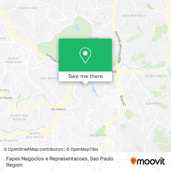 Fapex Negocios e Representacoes map
