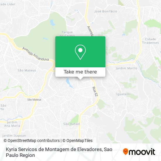 Kyria Servicos de Montagem de Elevadores map