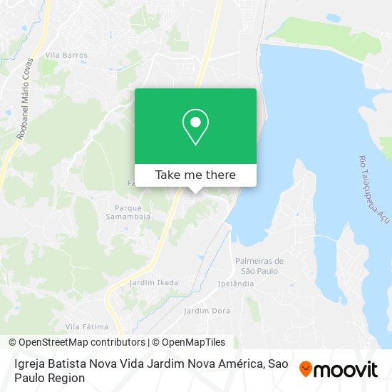 Igreja Batista Nova Vida Jardim Nova América map