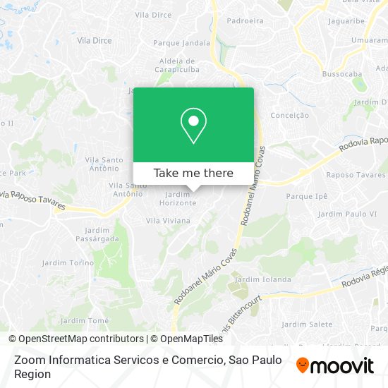 Mapa Zoom Informatica Servicos e Comercio