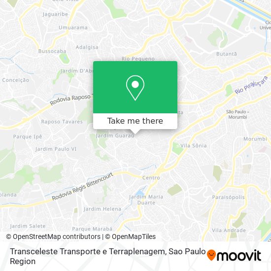 Transceleste Transporte e Terraplenagem map