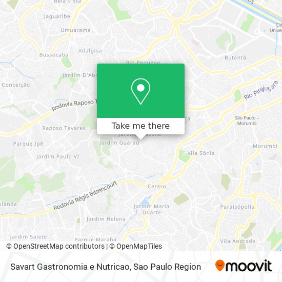 Mapa Savart Gastronomia e Nutricao