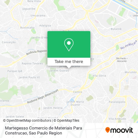 Martegesso Comercio de Materiais Para Construcao map