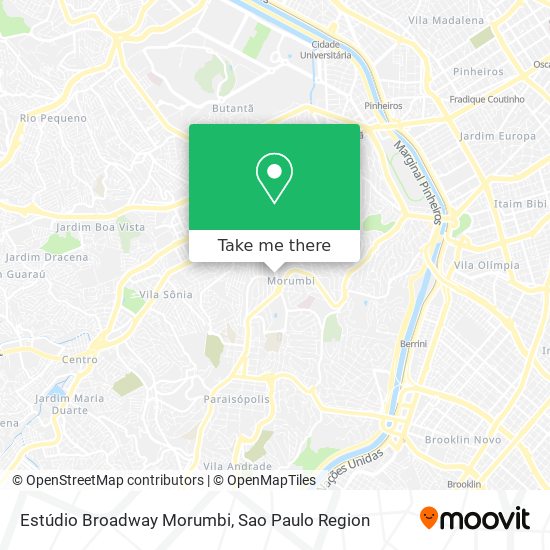 Mapa Estúdio Broadway Morumbi