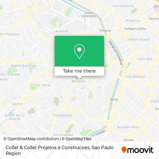 Mapa Collet & Collet Projetos e Construcoes