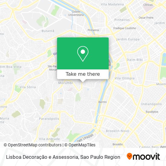 Mapa Lisboa Decoração e Assessoria