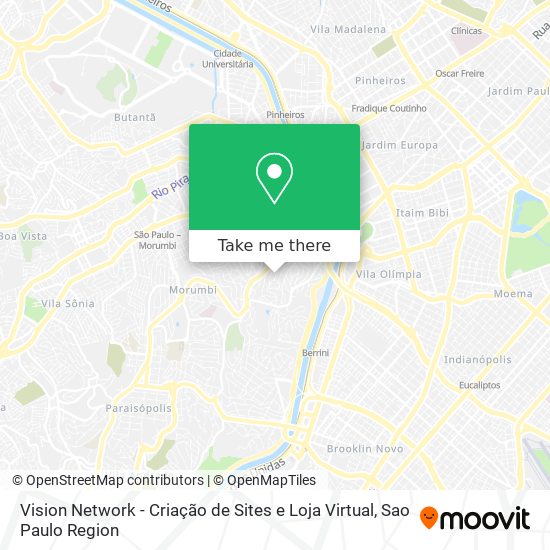 Mapa Vision Network - Criação de Sites e Loja Virtual