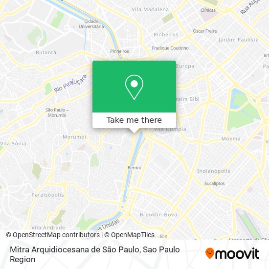 Mapa Mitra Arquidiocesana de São Paulo