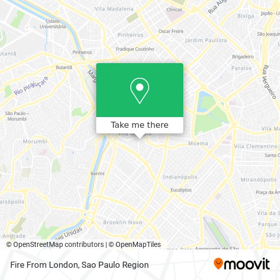 Mapa Fire From London