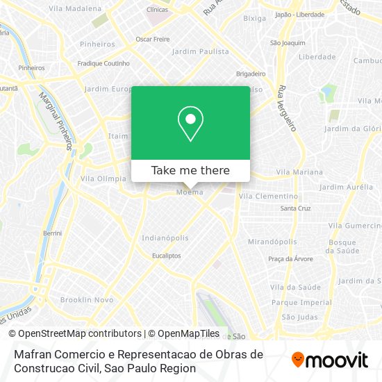 Mapa Mafran Comercio e Representacao de Obras de Construcao Civil