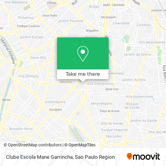 Mapa Clube Escola Mane Garrincha